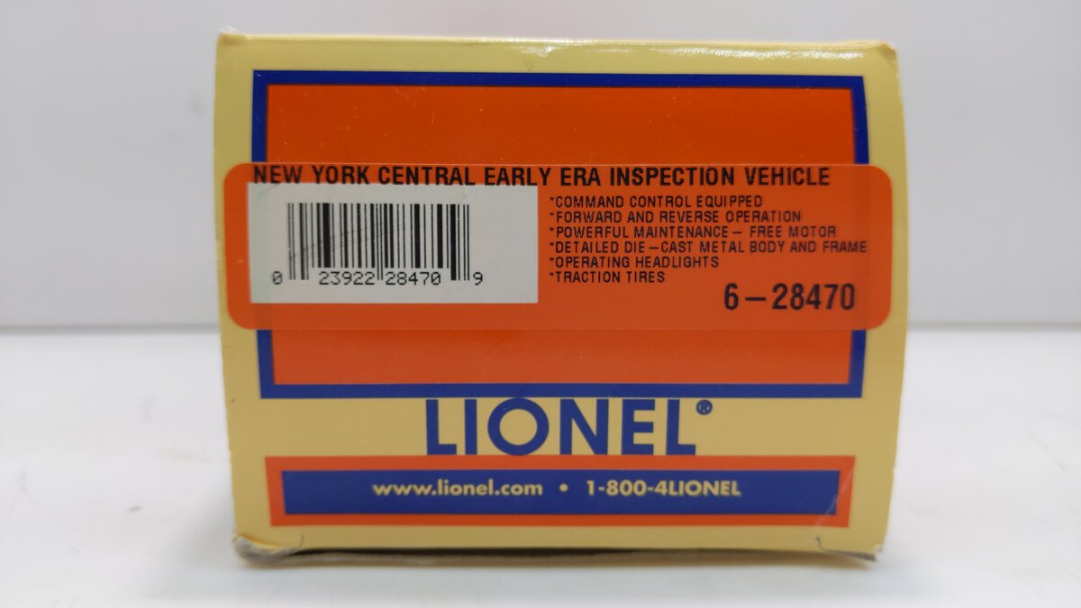 Lionel 6-28470 O Gauge New York Central Inspection Vehicle LN/Box