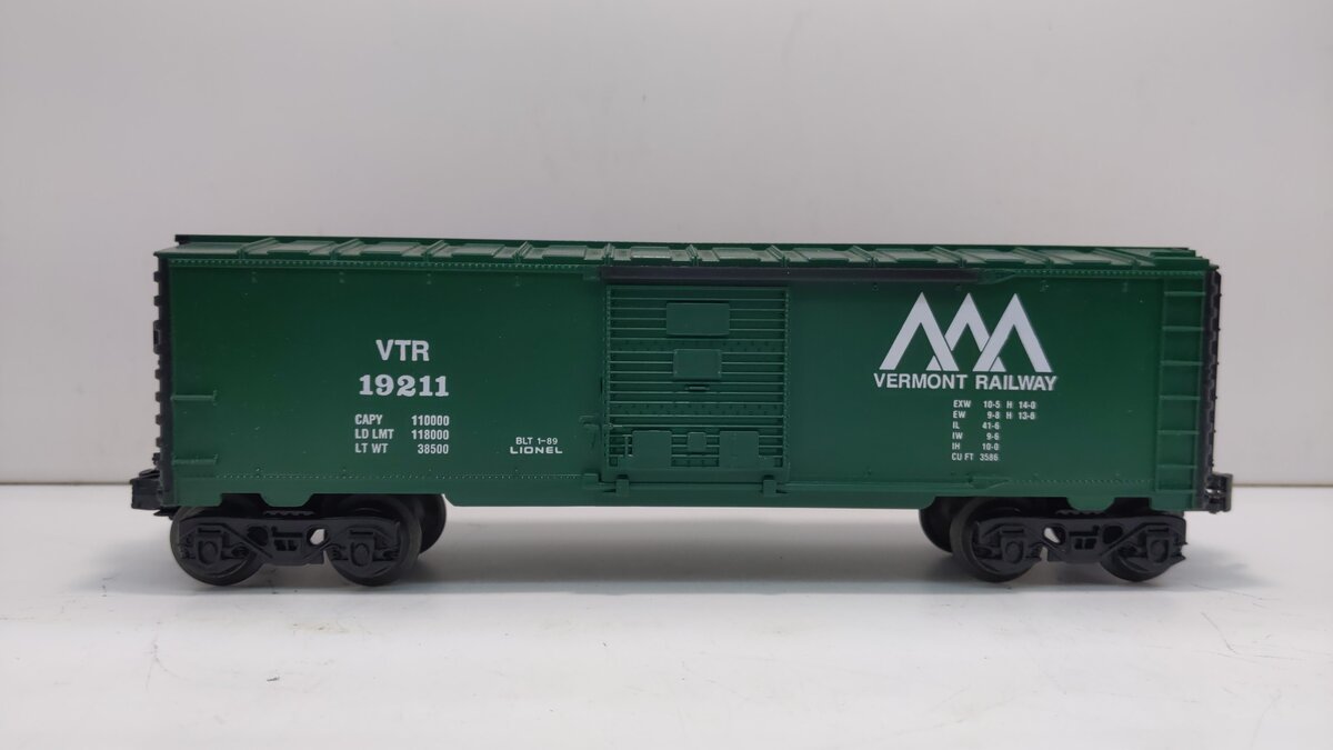 Lionel 6-19211 O Gauge Vermont Railway Boxcar #19211 LN