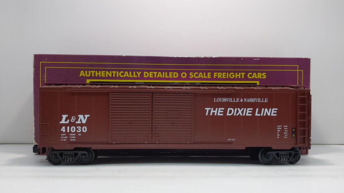 MTH 20-93013 O Louisville & Nashville 50' Double Door Boxcar #41030 EX/Box