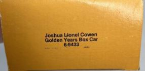 Lionel 6-9433 O Gauge Joshua Lionel Cowen Golden Years Boxcar LN/Box