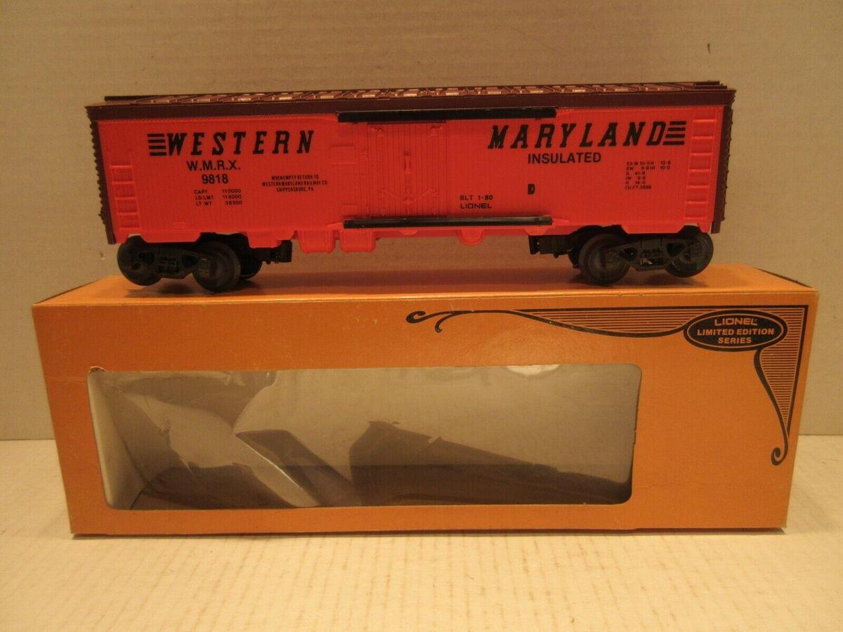 Lionel 6-9818 O Gauge Western Maryland Reefer Car