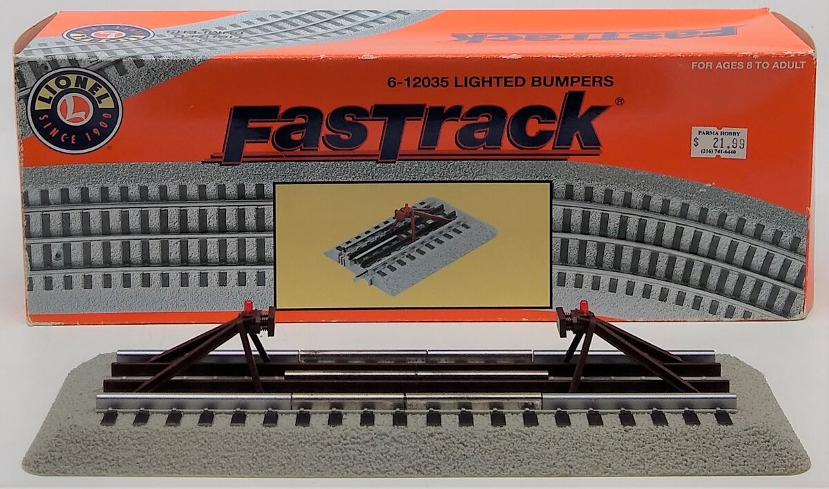 Lionel 6-12035 O Gauge FasTrack Lighted Bumper LN/Box