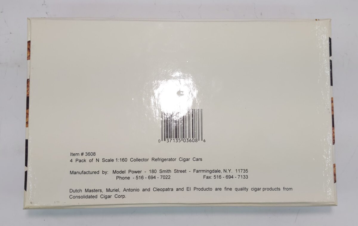 Model Power 3608 N Scale Cigar Reefer 4-Car Set LN/Box