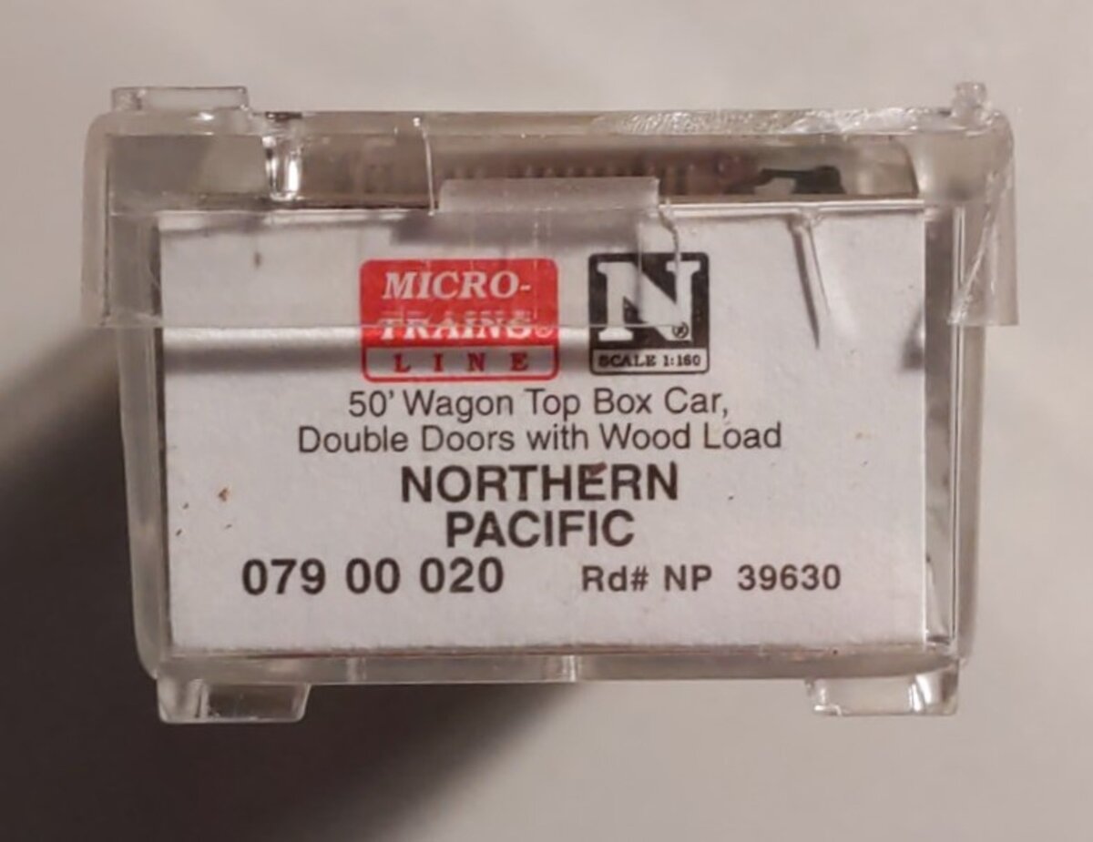 Micro-Trains 07900020 N Northern Pacific 50' Double Door Wagon Top Boxcar #39630 LN/Box