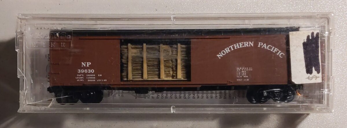 Micro-Trains 07900020 N Northern Pacific 50' Double Door Wagon Top Boxcar #39630 LN/Box