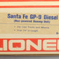 Lionel 6-8255 O Gauge Santa Fe GP-9 Dummy Diesel Locomotive NIB