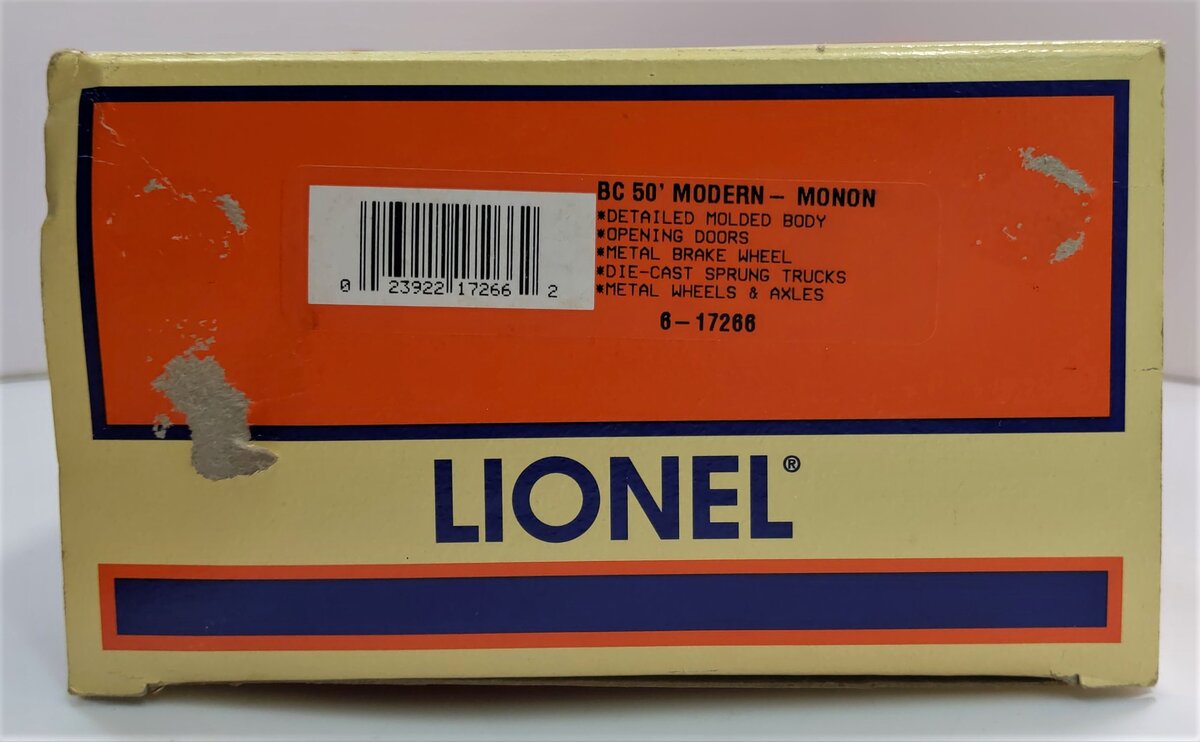 Lionel 6-17266 O Gauge Monon  "The Hoosier Line" Boxcar #911 LN/Box