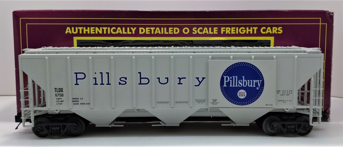 MTH 20-97319 O Pillsbury MTHRRC 2014 Ps-2CD High-Sided Hopper #6758 LN/Box