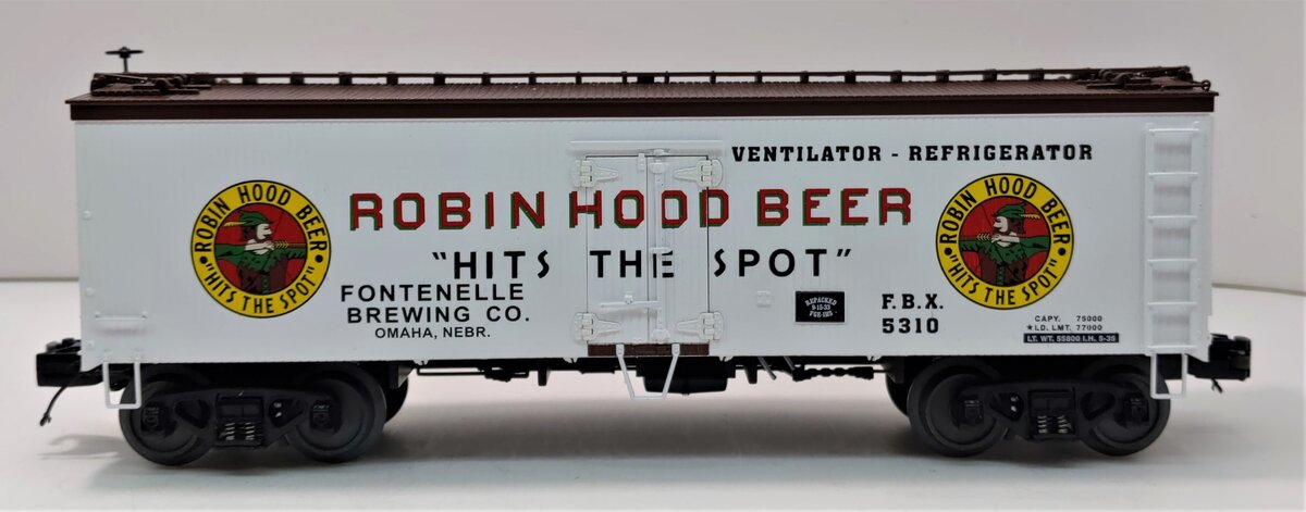 MTH 20-94300 O Gauge Robin Hood Beer Reefer Car #5310 LN/Box