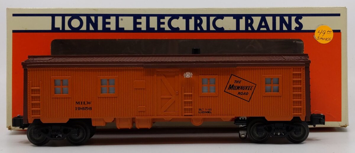 Lionel 6-19656 O Gauge Milwaukee Rd Bunk Car W/ Operating Smoke Stack