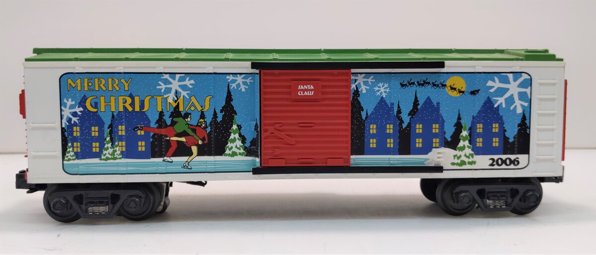 MTH 30-79141 Christmas Operating Box Car w/Signal Man LN/Box