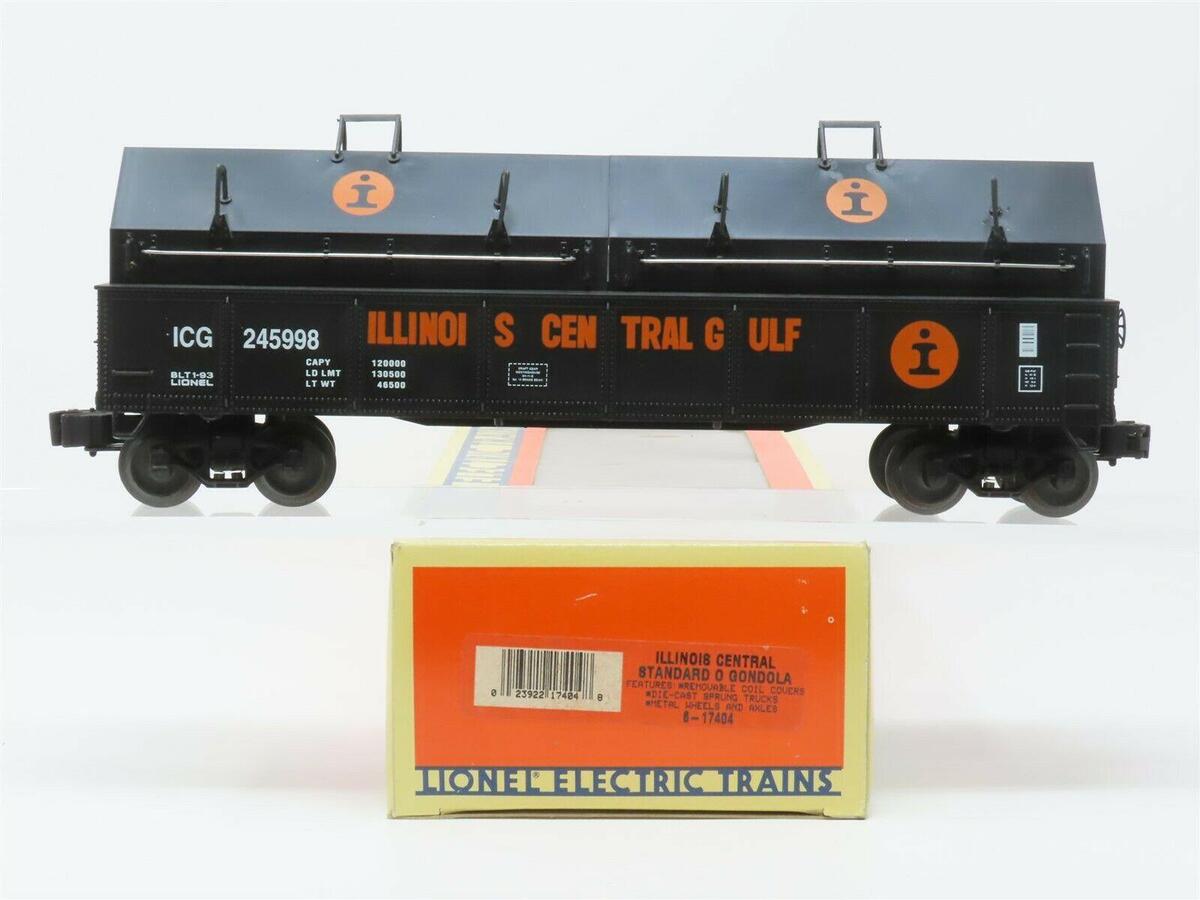 Lionel 6-17404 O Illinois Central Gulf Gondola with Coil Covers #245998 LN/Box