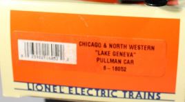 Lionel 6-16052 O Gauge Chicago & Northwestern "Lake Geneva" Pullman Car #6616 EX/Box