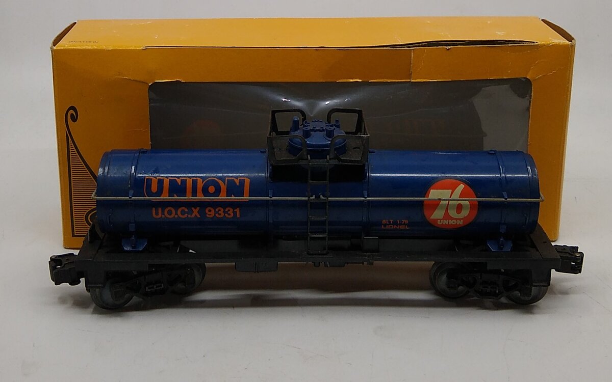 Lionel 6-9331 O Gauge Union 76 Single Dome Tank Car LN/Box