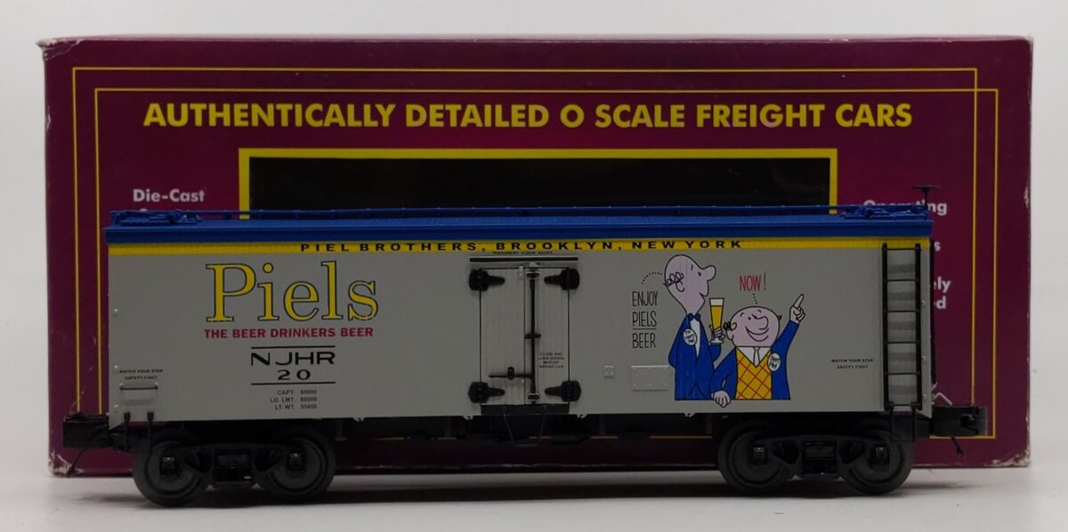 MTH 20-94417 O Gauge Premier Piel's Beer 36’ Woodsided Reefer Car #20 MT/Box