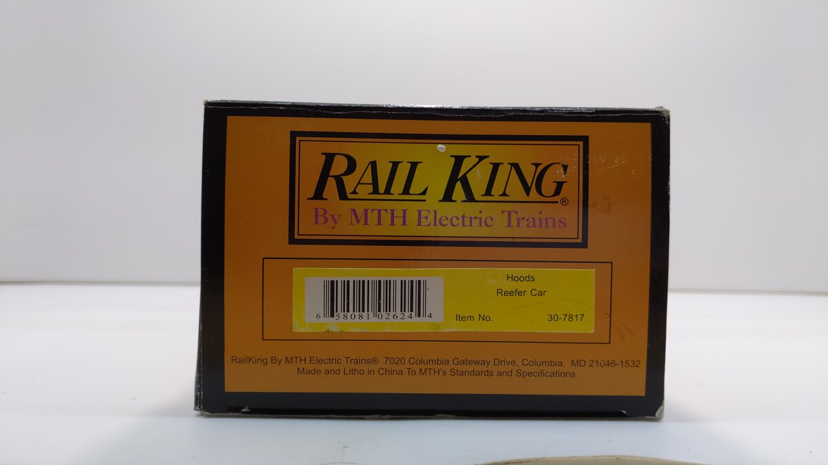 MTH 30-7817 O Gauge Hood's Refrigerator Car #6052 LN/Box