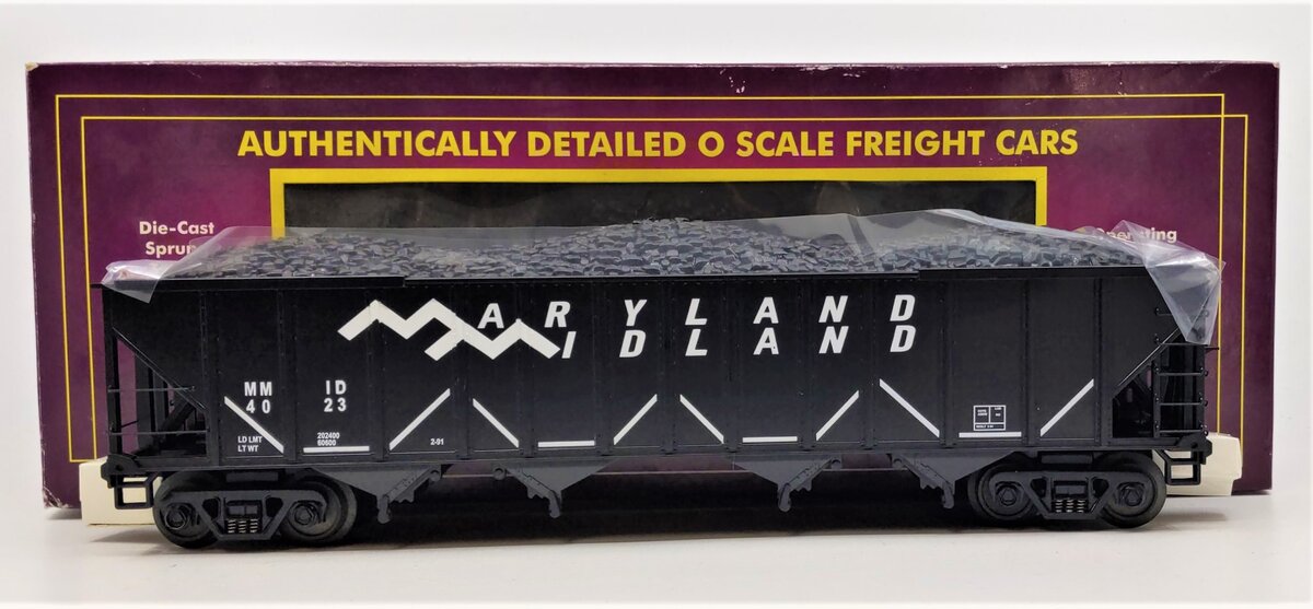 MTH 20-97589 O Maryland Midland 4-Bay Hopper Car LN/Box