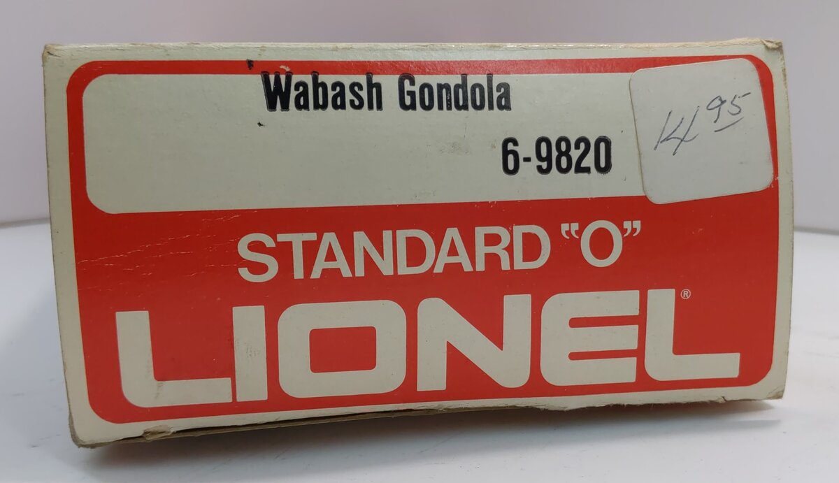 Lionel 6-9820 O Gauge Wabash Gondola Car #9820 EX/Box