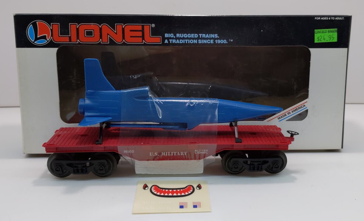 Lionel 6-16352 O Gauge US Military Flatcar w/ Cruise Missile #16352 LN/Box