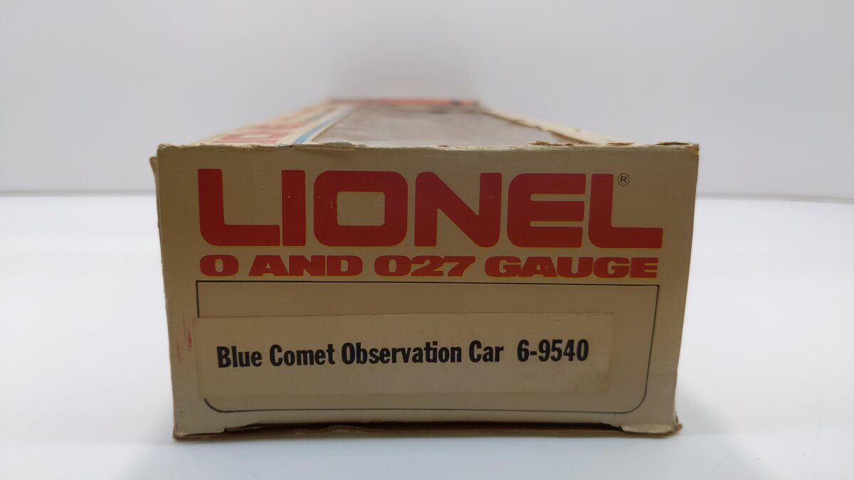 Lionel 6-9540 O Gauge Blue Comet "Tempel" Observation Car #9540 EX/Box