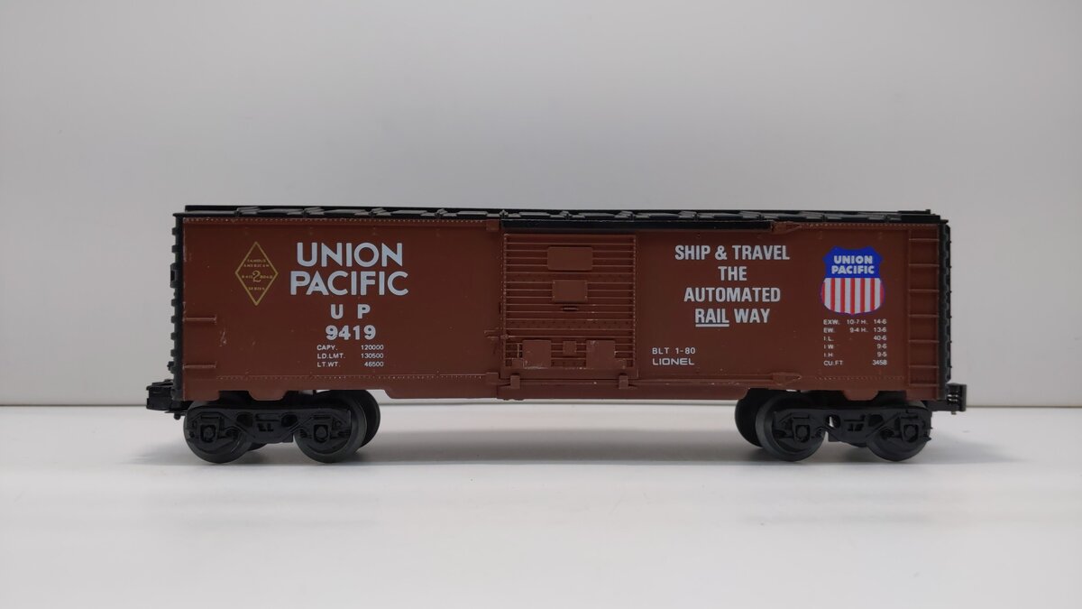 Lionel 6-9419 O Gauge Famous American Railroad Union Pacific Boxcar #9419 EX/Box