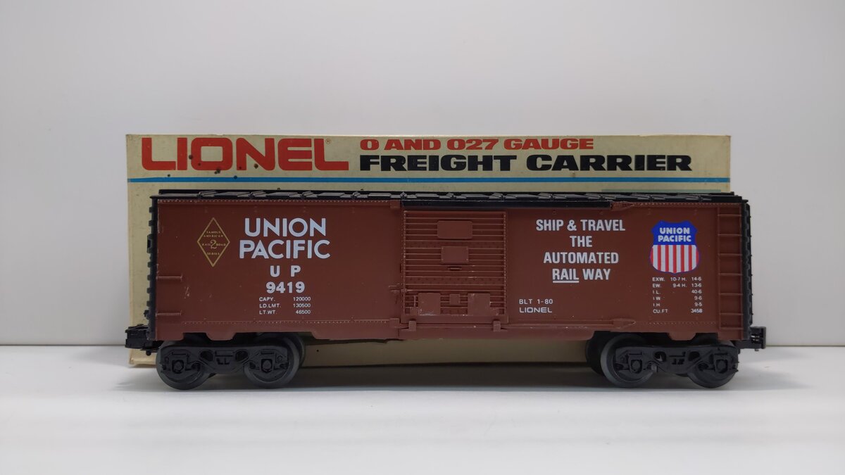 Lionel 6-9419 O Gauge Famous American Railroad Union Pacific Boxcar #9419 EX/Box