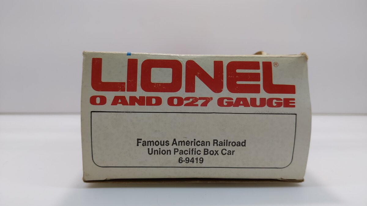 Lionel 6-9419 O Gauge Famous American Railroad Union Pacific Boxcar #9419 EX/Box