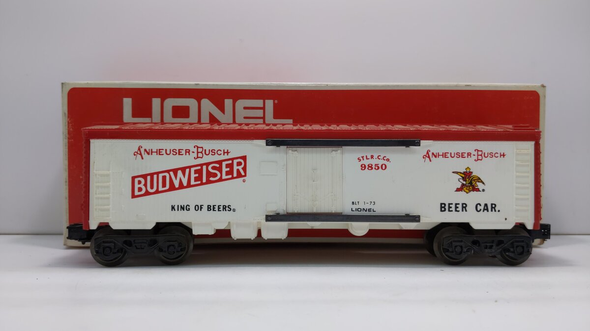 Lionel 6-9850 O Gauge Budweiser Beer Billboard Reefer LN/Box