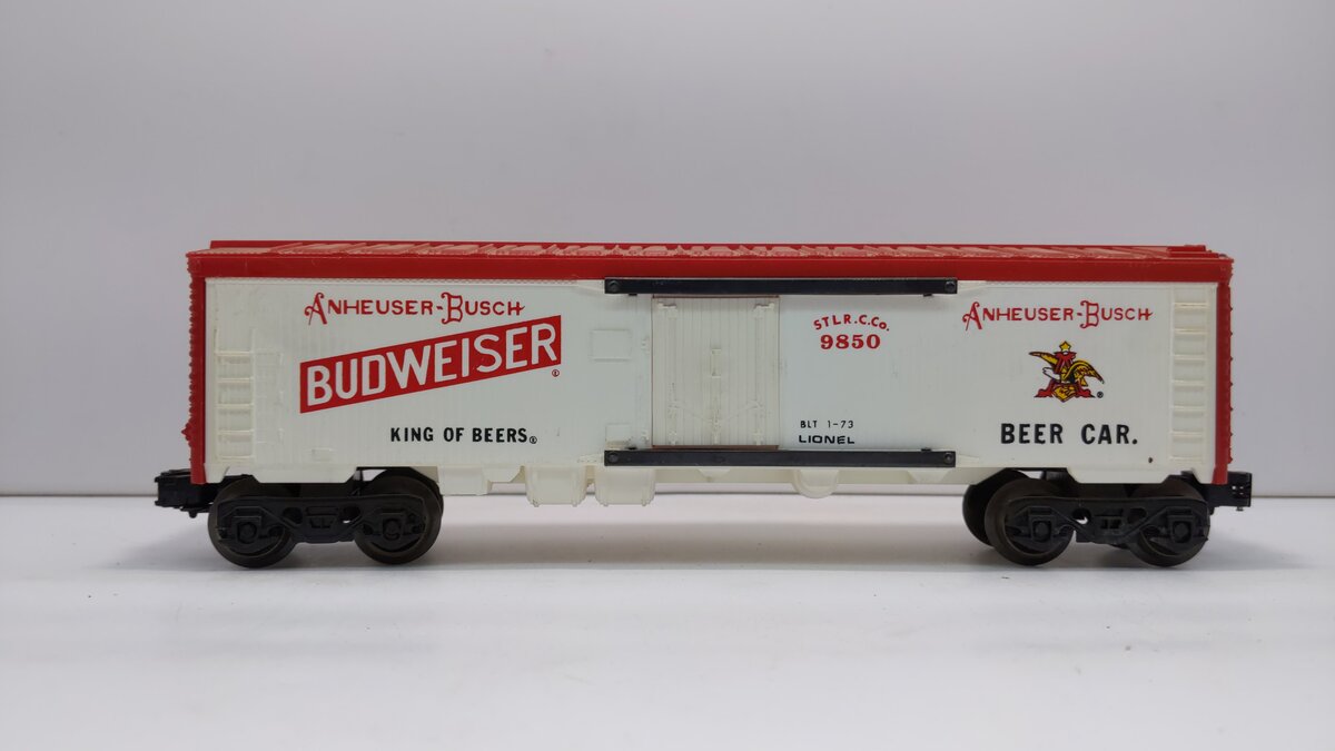 Lionel 6-9850 O Gauge Budweiser Beer Billboard Reefer EX/Box