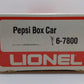 Lionel 6-7800 O Gauge Pepsi Boxcar LN/Box