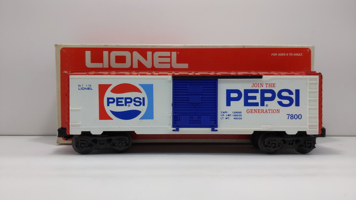 Lionel 6-7800 O Gauge Pepsi Boxcar LN/Box