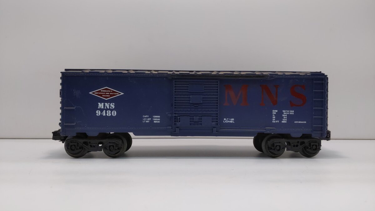 Lionel 6-9480 O Gauge Minneapolis, Northfield, & Southern Box Car #9480 LN/Box