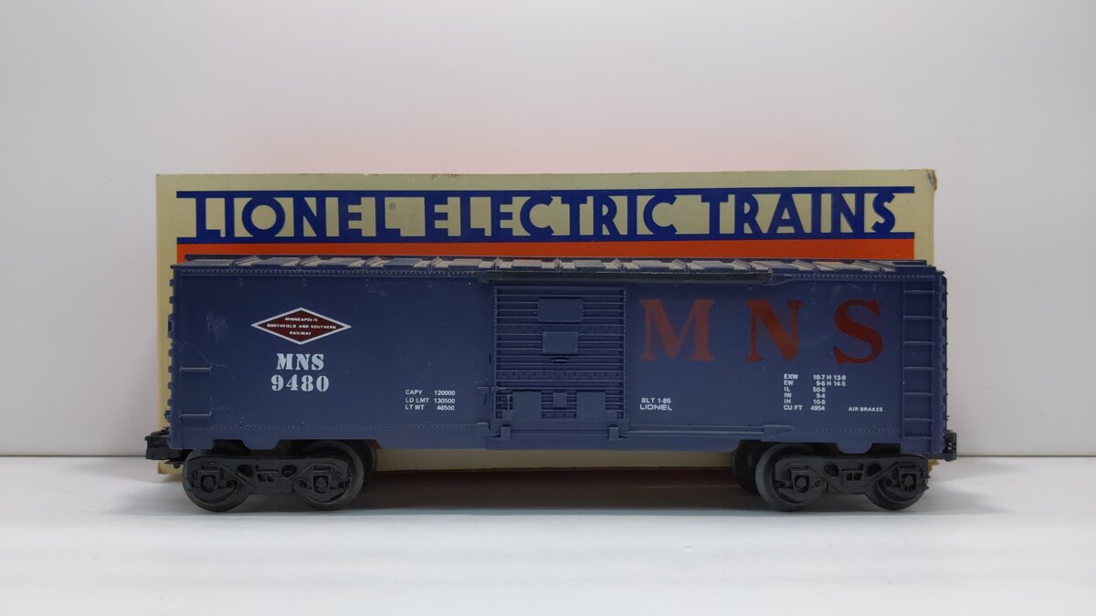 Lionel 6-9480 O Gauge Minneapolis, Northfield, & Southern Box Car #9480 LN/Box