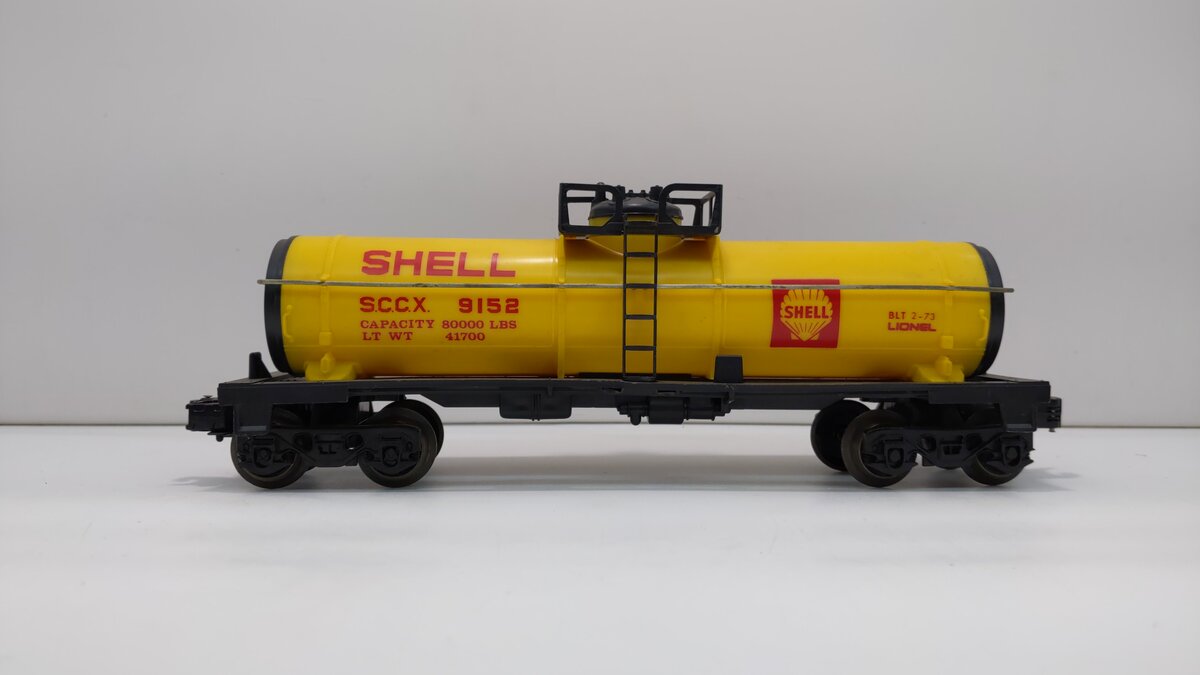 Lionel 6-9152 O Gauge Shell Single Dome Tank Car #9152 EX