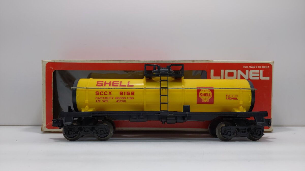 Lionel 6-9152 O Gauge Shell Single Dome Tank Car #9152