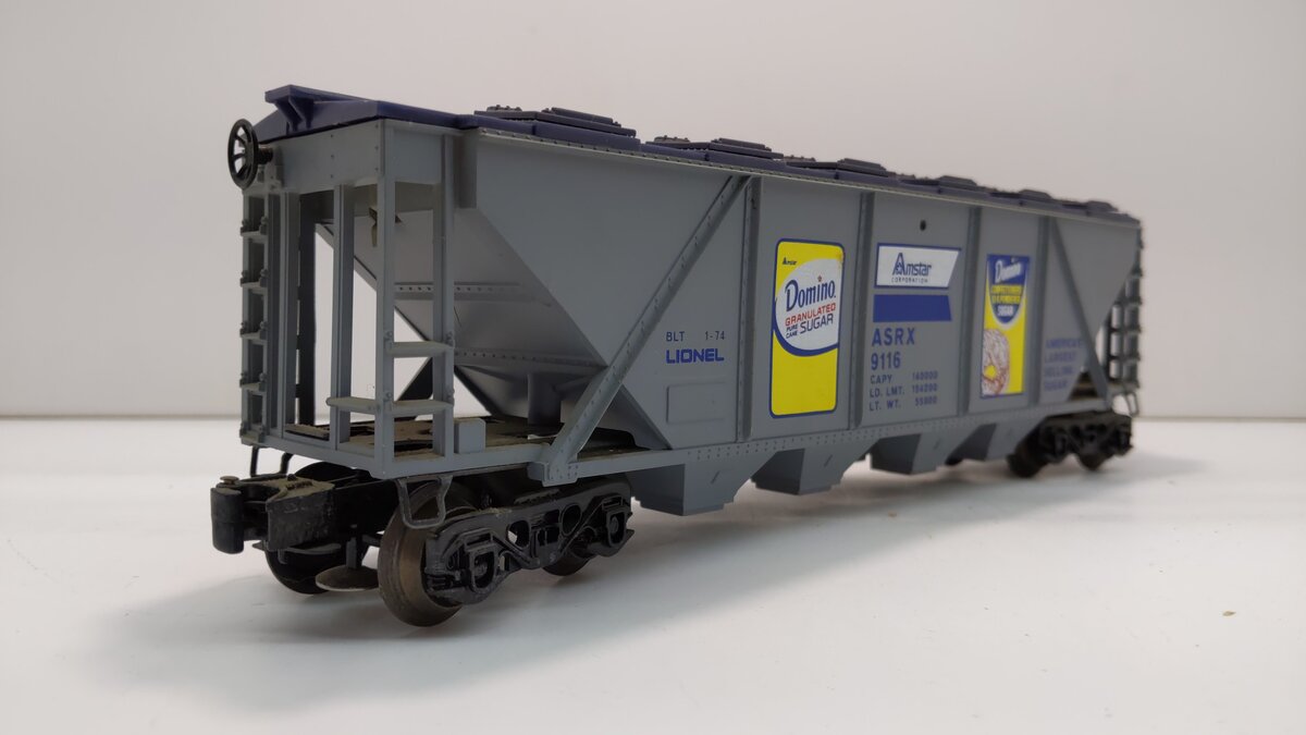 Lionel 6-9116 O Gauge Domino Sugar 4-Bay Hopper #9116 EX/Box