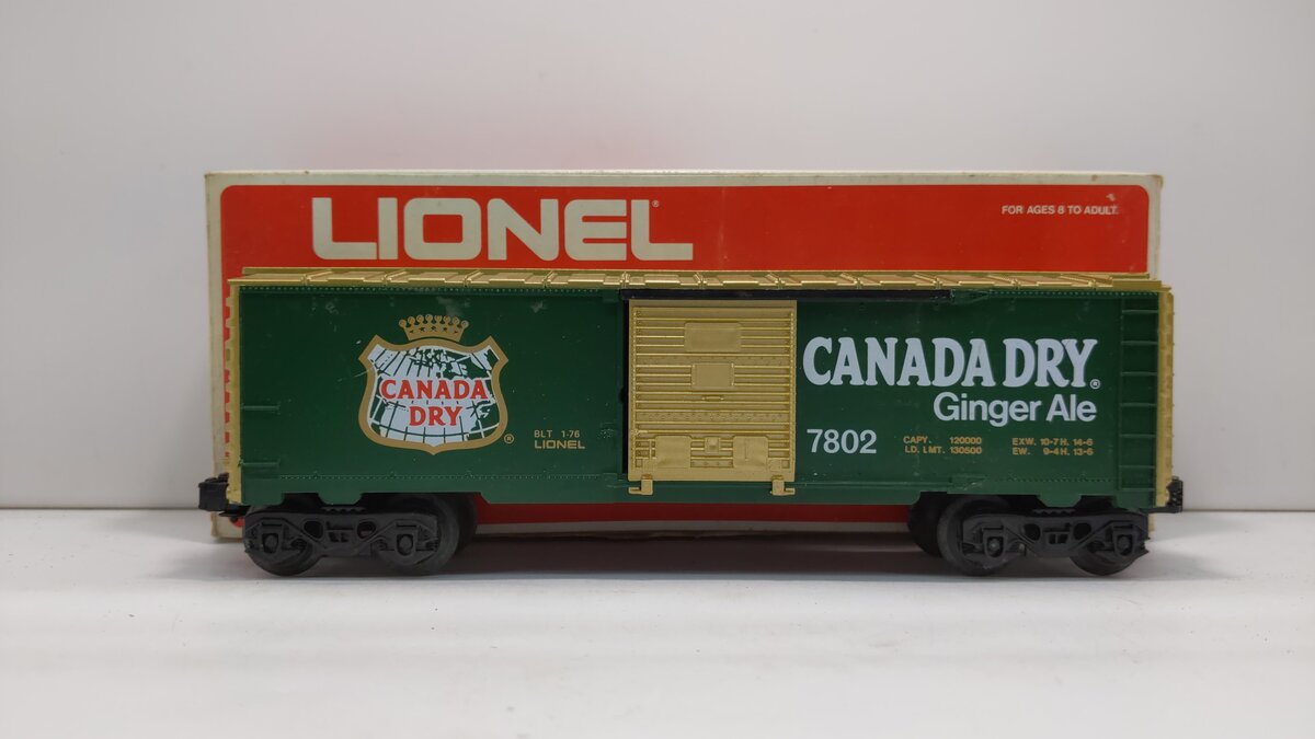 Lionel 6-7802 O Gauge Canada Dry Boxcar #7802 EX/Box