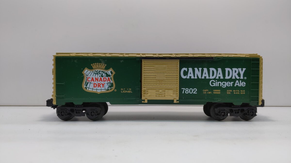 Lionel 6-7802 O Gauge Canada Dry Boxcar #7802 EX/Box