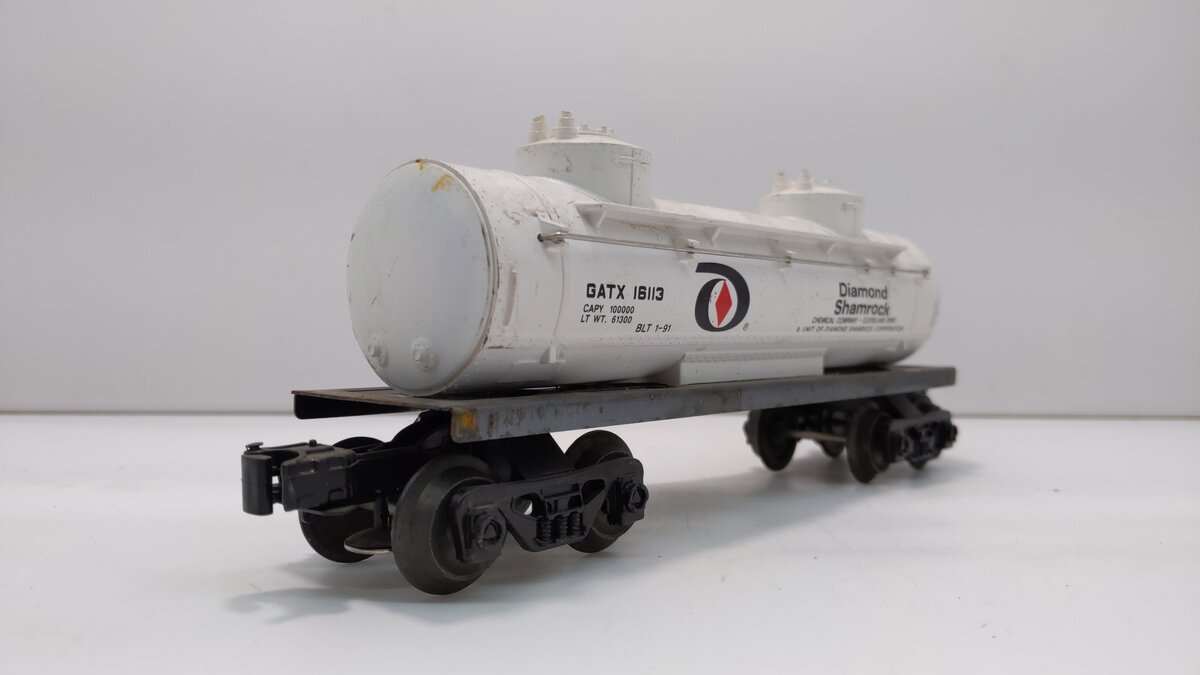 Lionel 6-16113 O Gauge Diamond Shamrock Two-Dome Tank Car LN/Box