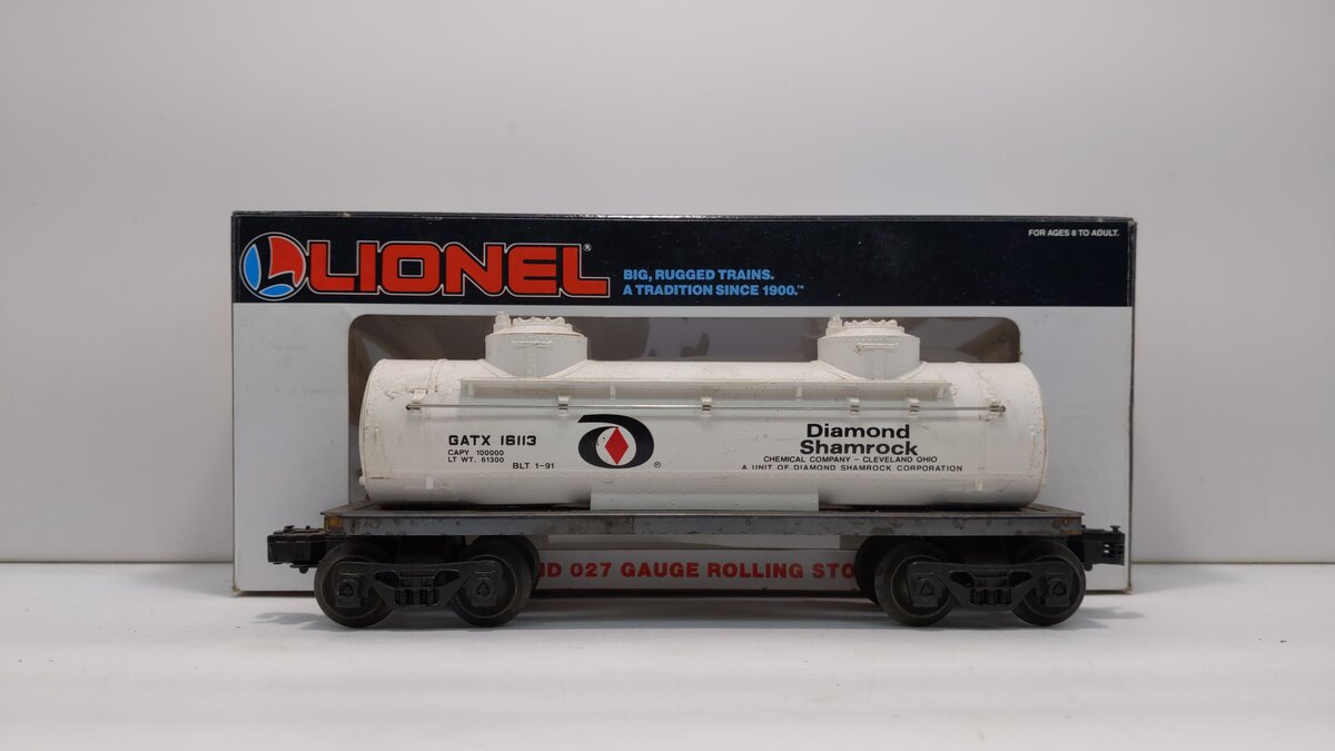 Lionel 6-16113 O Gauge Diamond Shamrock Two-Dome Tank Car LN/Box
