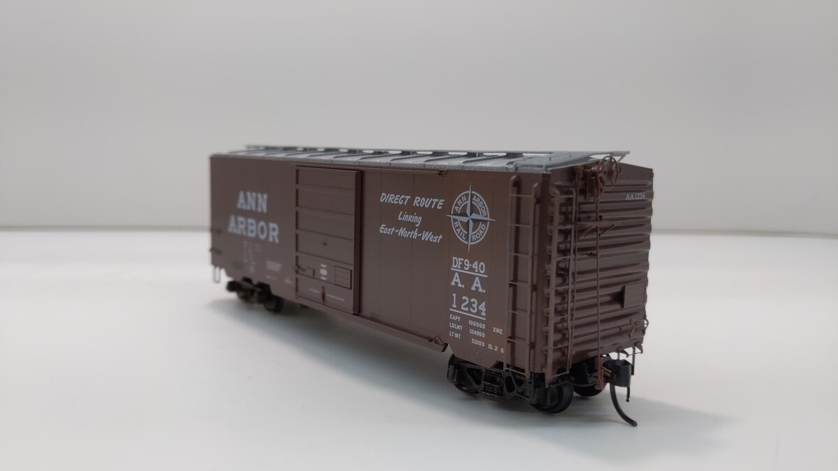 Kadee 5214 HO Scale Ann Arbor 40' PS-1 Standard Boxcar #1234 w 8' Doors