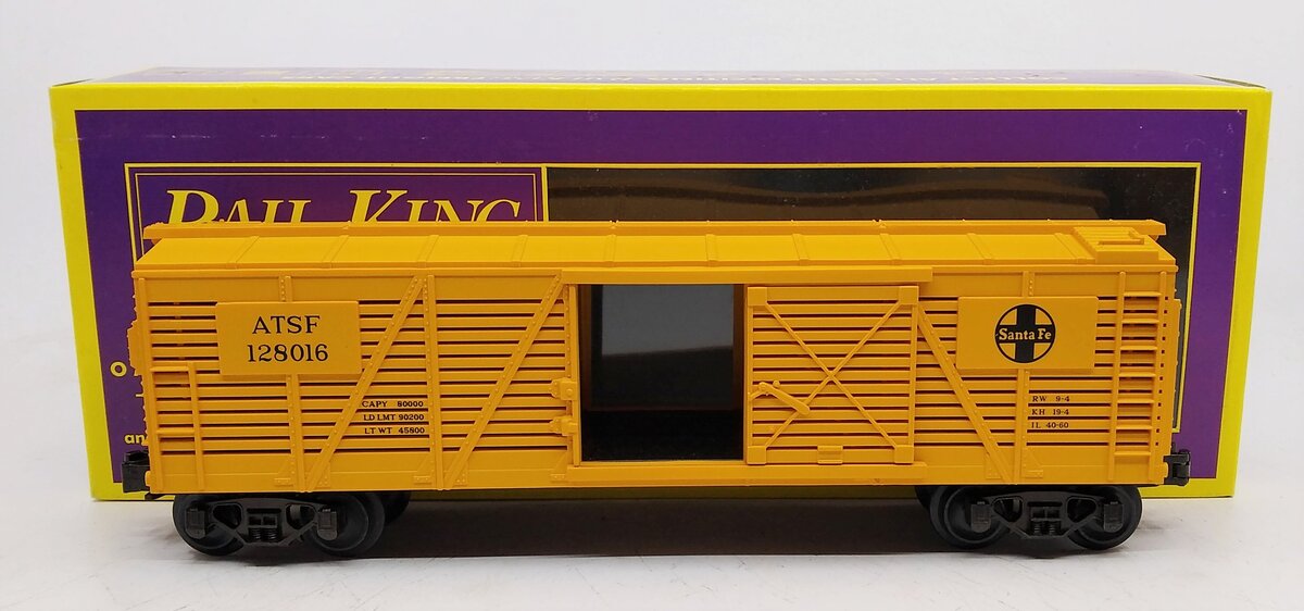 MTH 20-7103 O Gauge Santa Fe Stock Car #128016 LN/Box