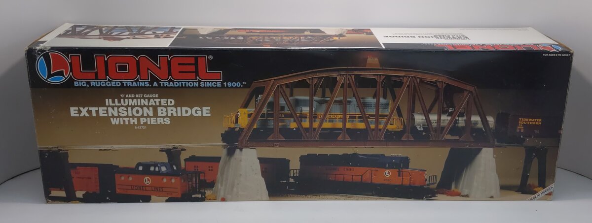 Lionel 6-12721 Illuminated Extension Bridge w/ Rock Piers LN/Box