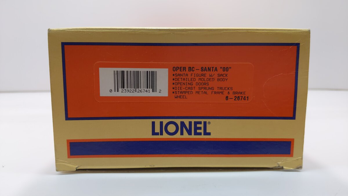 Lionel 6-26741 O Gauge Operating Santa Boxcar LN/Box