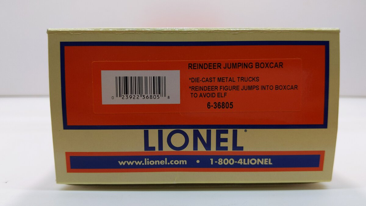 Lionel 6-36805 O Gauge Reindeer Jumping Boxcar LN/Box