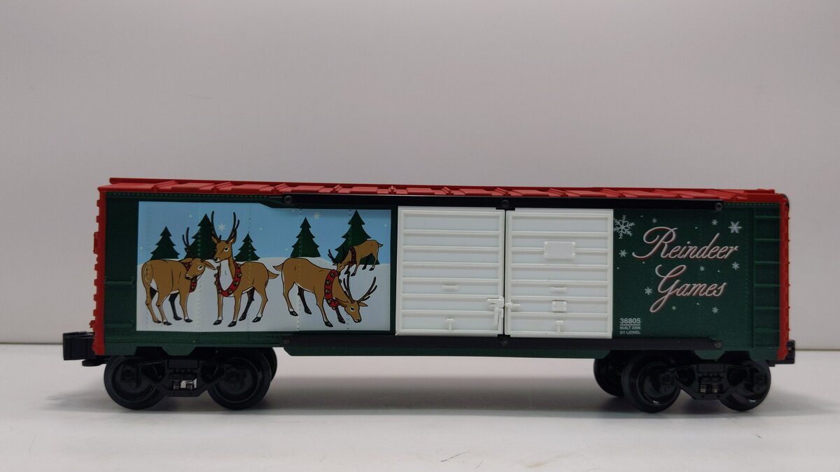 Lionel 6-36805 O Gauge Reindeer Jumping Boxcar LN/Box