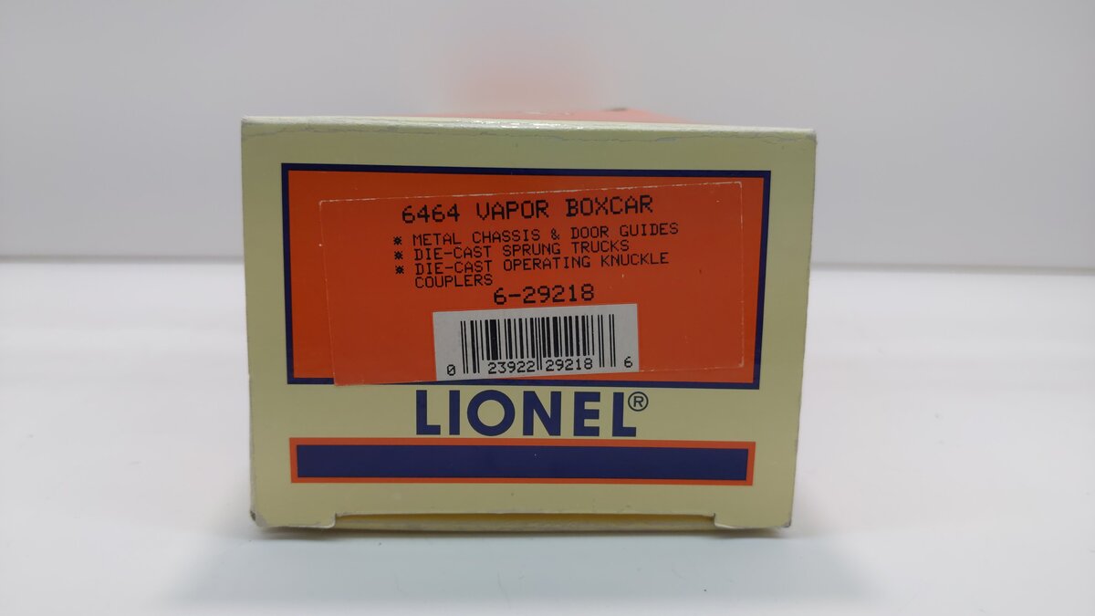 Lionel 6-29218 O Gauge Vapor Records Purple Boxcar #6464-496 NIB