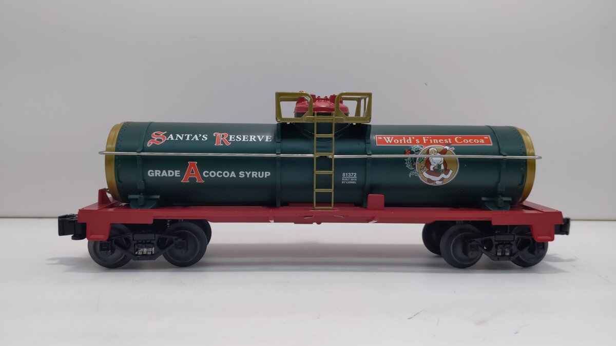 Lionel 6-81372 O Gauge Santa's Reserve Cocoa Powder Tank Car LN/Box