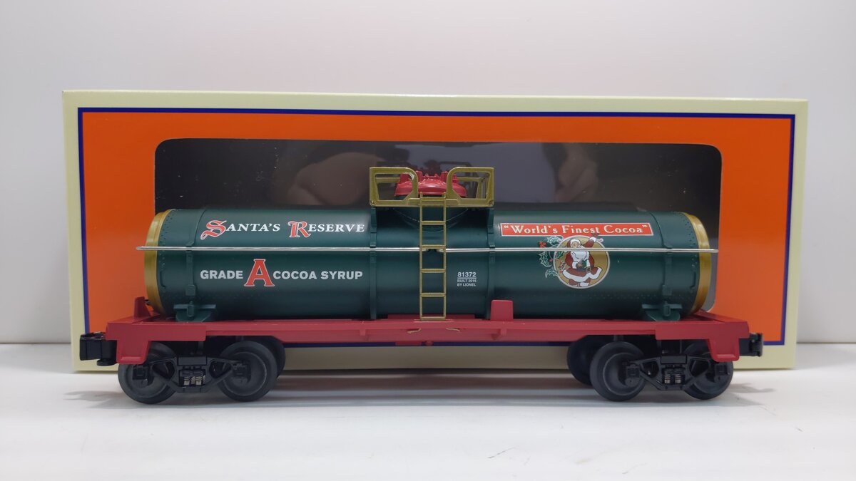 Lionel 6-81372 O Gauge Santa's Reserve Cocoa Powder Tank Car LN/Box