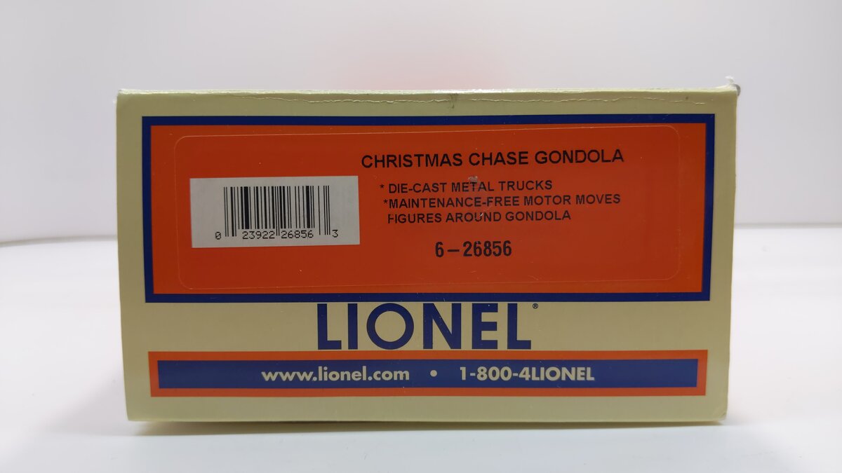 Lionel 6-26856 O Gauge Operating Christmas Chase Gondola LN/Box